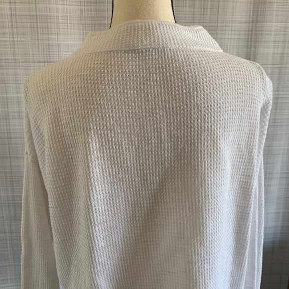 Eileen Fisher White Sweater with String in Front Beachy - Picture 8 of 8